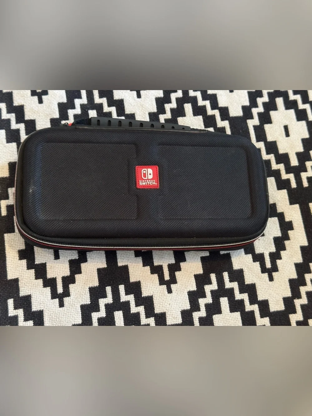 Nintendo Black Carry Case with Red Logo Accents